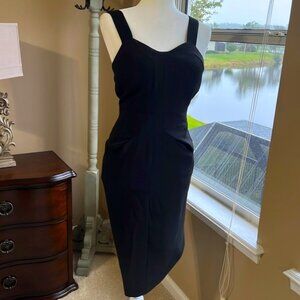 ♥️Pure Navy Sz 2 black dress. Inner padding with cutout back straps.😍